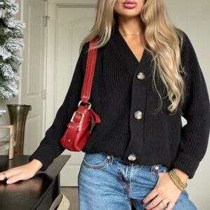 Gap Women's Black Cardigan Sweater